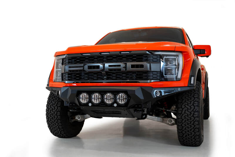 Ford Raptor Bumper - Front - Addictive Desert Designs - Bomber - Hammer Black with Satin Black Panels - `21-`27